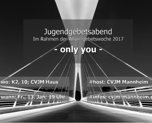 Allianzgebetswoche 2017 in Mannheim - Jugendabend im CVJM